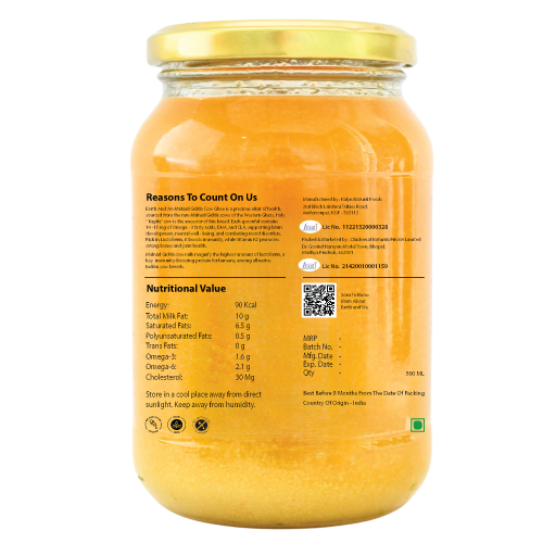 Malnad Gidda A2 Cow Ghee | Pure Bilona Grass-Fed Desi Ghee